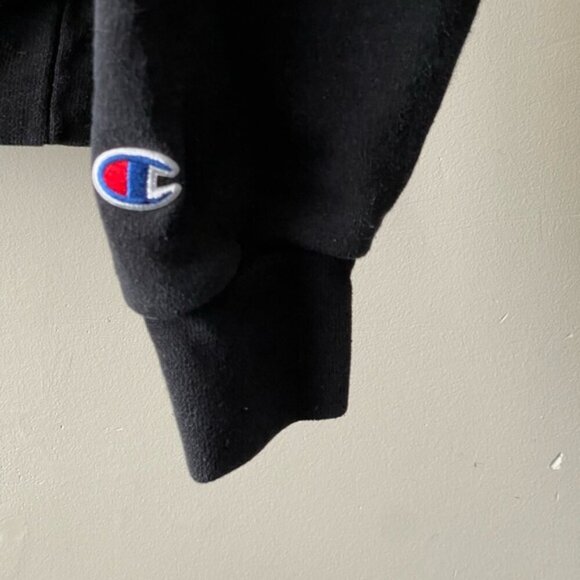 Harvard Hoodie Womens Small Black Champion Pullover Sweatshirt Preppy Sporty UNI - Picture 4 of 9